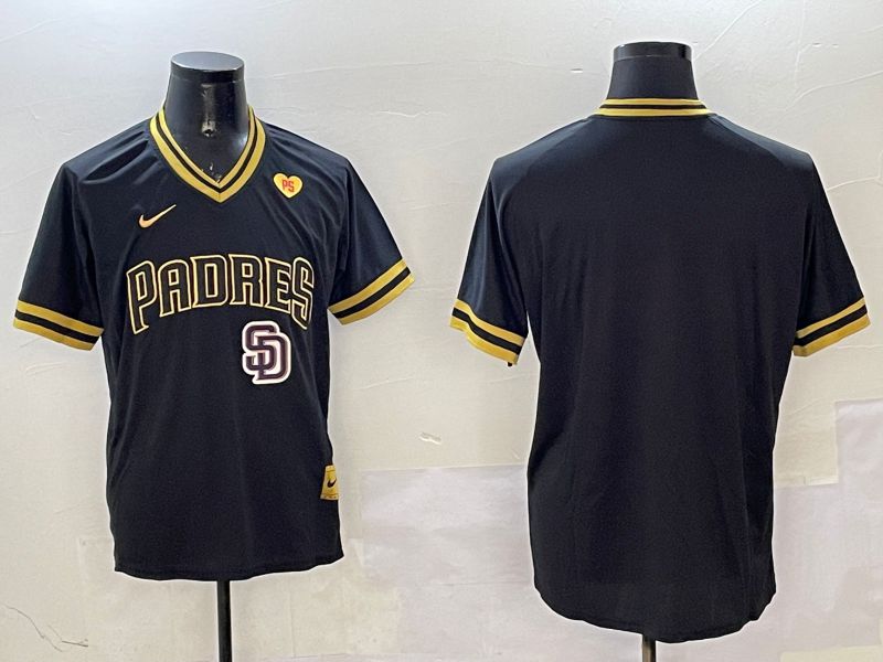 Men San Diego Padres Blank Black Gold Game 2025 Nike MLB Jersey style 7